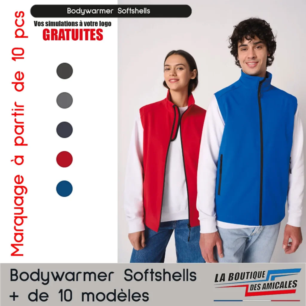 Bodywarmer Softshell 2 Couches Unisexe – Chaleur et Protection