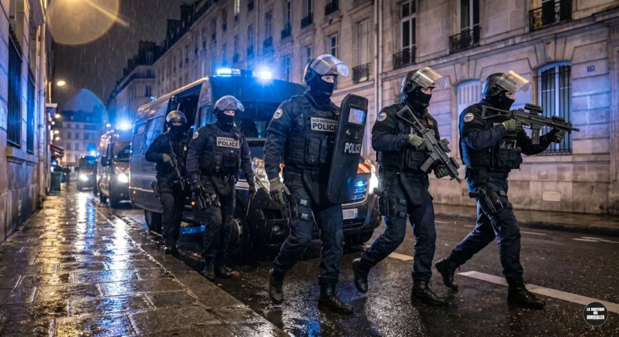 Brigade d'intervention de nuit en opération