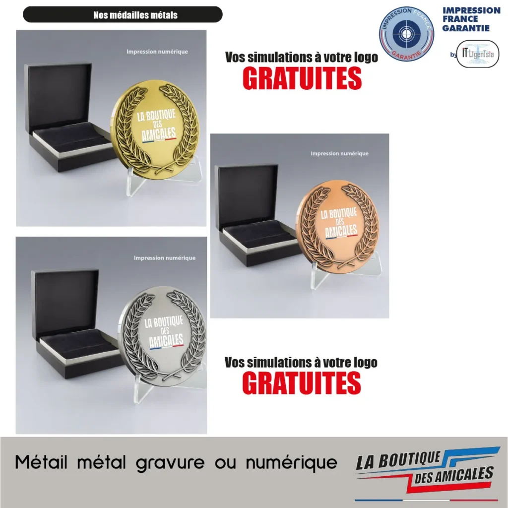 Médaille Verre et Métal Personnalisée