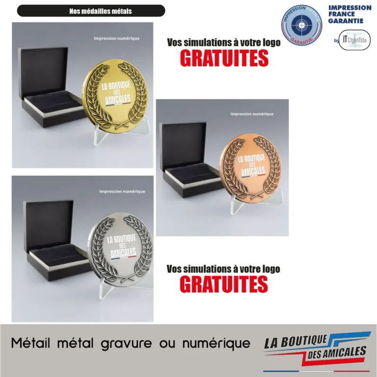 Médaille Verre et Métal Personnalisée