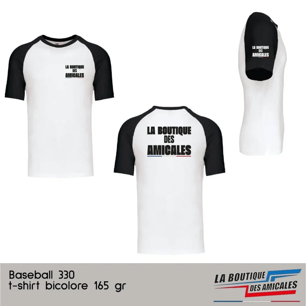 T-shirt Baseball Bicolore – Le Look Dynamique de votre Amicale