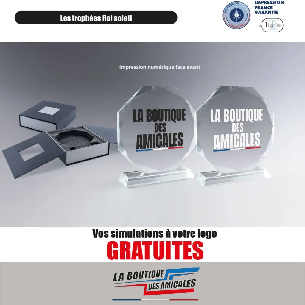 Trophée "Le Roi Soleil" sur Socle – L'Excellence de la Reconnaissance