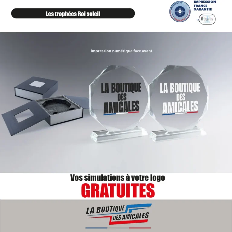 Trophée "Le Roi Soleil" sur Socle – L'Excellence de la Reconnaissance