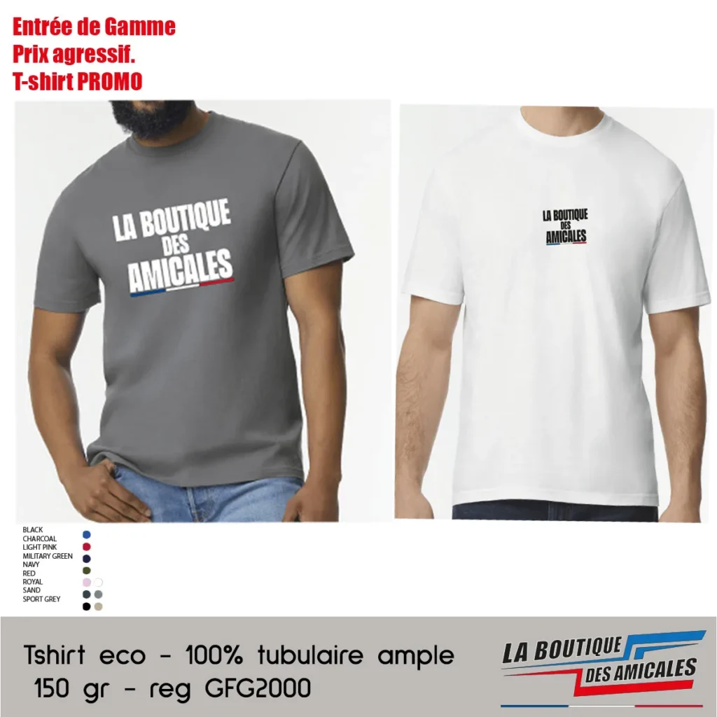 T-shirt GI3000 Light Cotton – Le Classique Incontournable de votre Amicale 150 gr Eco