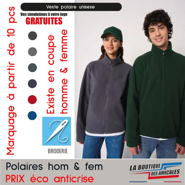 Veste Polaire Homme & Femme – Prix Éco Anticrise